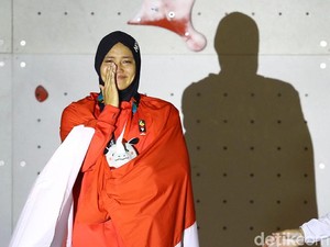 Tangis Aries Spiderwoman Rahayu Usai Beri Emas Asian Games 2018