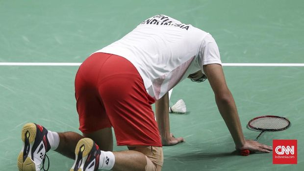 Salah satu momen pertandingan penting Anthony Ginting lawan Shi Yuqi adalah pada Asian Games 2018.