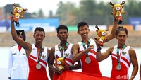 Medali perak itu diraih dari nomor Lightweight Mens 4 (kelas ringan empat putra) dalam lomba yang dihelat di Venue Rowing Jakabaring Sport City (JSC), Palembang, Kamis (24/8/2018).