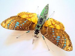 Keren! Ketika Limbah Komputer Disulap Jadi Serangga Cantik