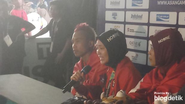 Tangis Aries 'Spiderwoman' Rahayu Usai Beri Emas Asian Games 2018