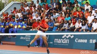 Christo/Aldila sempat mendapat perlawanan cukup alot di set pertama sebelum meraih kemenangan tie-break 7-6(3).