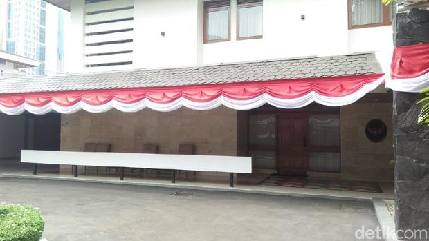 Rumah dinas menteri sosial yang semula ditempati Idrus Marham. (Nur Azizah/detikcom)