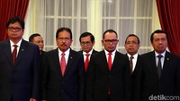 Menteri Kabinet Kerja hadir dalam pelantikan Agus Gumiwang dilantik menjadi Mensos.