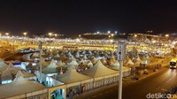 Deretan tenda jemaah haji di Mina.