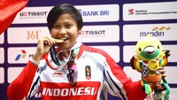 Wiji finis di urutan ketiga. Pebalap sepeda BMX putri Indonesia itu kalah cepat dengan Zhang Yaru dari China dan Chutikan Kitwanitsathian dari Thailand.