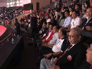 JK Tonton Pertandingan Karate di GBK Bareng Gatot Nurmantyo