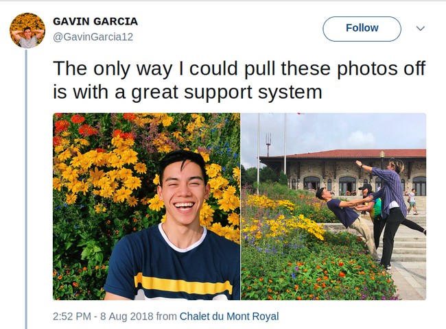 Bukti lain bahwa di balik foto yang indah ada para pendukung yang berdedikasi membantu mewujudkannya. Foto: GavinGarcia12/Twitter