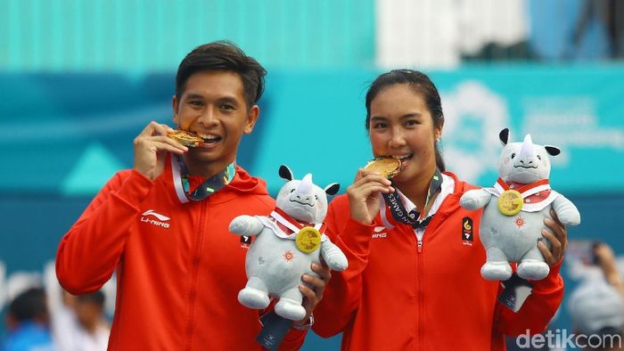 Christopher Rungkat dan Aldila mengakhiri puasa medali Indonesia di Asian Games (Rachman Haryanto/detikSport) Christopher Rungkat dan Aldila mengakhiri puasa medali Indonesia di Asian Games (Rachman Haryanto/detikSport)