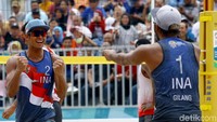 Tim voli putra Indonesia itu memenangkan gim kedua dengan skor 21-16.