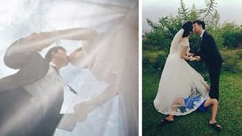 Perjuangan fotografer pernikahan, tapi hasilnya keren. Foto: bored panda