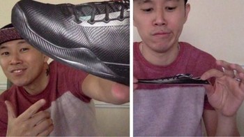 Jangan suka tertipu dengan postingan foto di medsos, contohnya seperti sepatu ini. Foto: bored panda