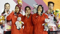 Tim panjat tebing putra dan putri Indonesia menunjukkan taringnya selama gelaran Asian Games 2018. Salah satunya adalah Aries Susanti Rahayu yang berhasil mengumpulkan 2 medali emas untuk Indonesia. Dok.Detikcom/Rachman Haryanto.