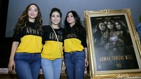 Zaskia Gotik, Ayu Ting Ting dan Dewi Persik saat ditemui di acara film terbarunya di kawasan Kemang, Jakarta Selatan pada akhir pekan lalu. Pool/Ismail/detikFoto.