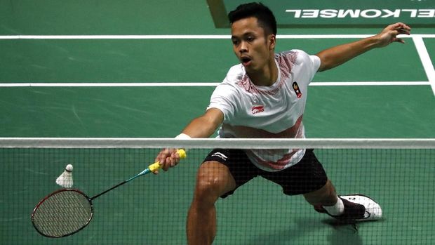 Anthony Ginting menang di babak pertama Jepang Terbuka 2018.