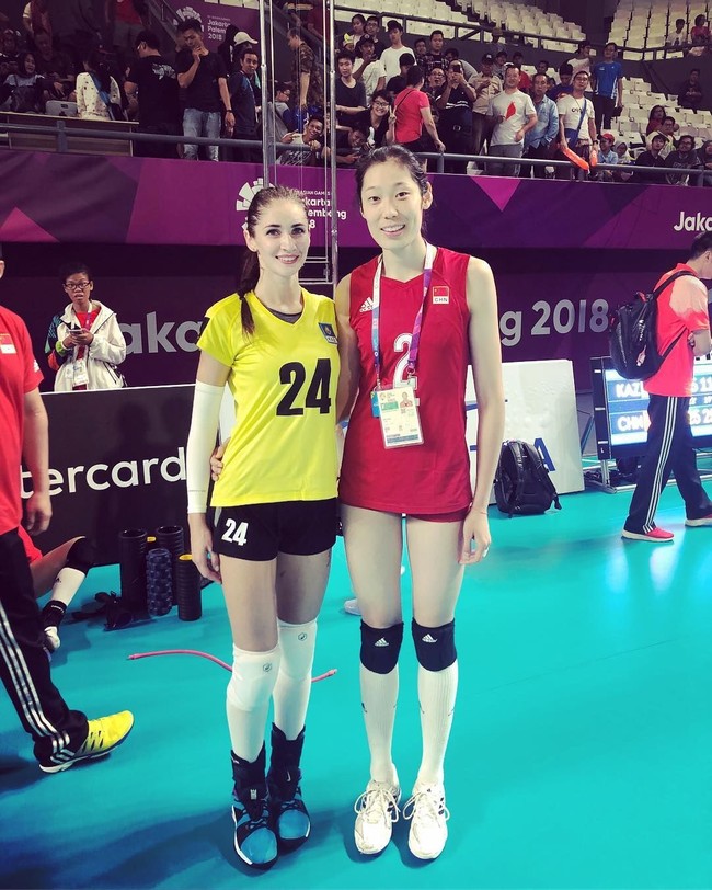 Sosok Kristina Karapetyan seolah menggantikan rekan setimnya Sabina  Altynbekova yang lebih dulu viral namun tak terlihat di Asian Games 2018. Kristina lah yang menarik atensi saat pertandingan voli Kazakhstan melawan China. Foto: Instagram Kristina Karapetyan