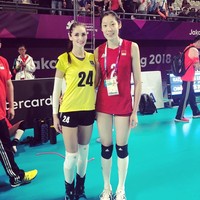 Sosok Kristina Karapetyan seolah menggantikan rekan setimnya Sabina  Altynbekova yang lebih dulu viral namun tak terlihat di Asian Games 2018. Kristina lah yang menarik atensi saat pertandingan voli Kazakhstan melawan China. Foto: Instagram Kristina Karapetyan