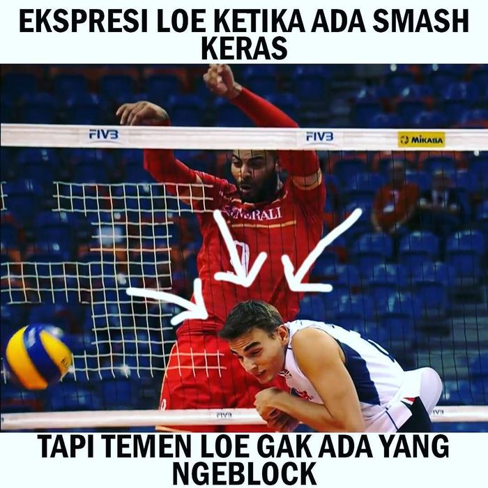 7 Meme Olahraga Voli yang Konyol Abis, Biar Nggak Stres! - Foto 5