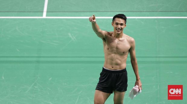 Jonatan Christie meraih medali emas nomor tunggal putra dengan status pemain non unggulan.