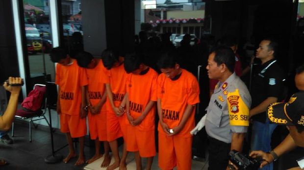 Lima pelaku yang terlibat tawuran