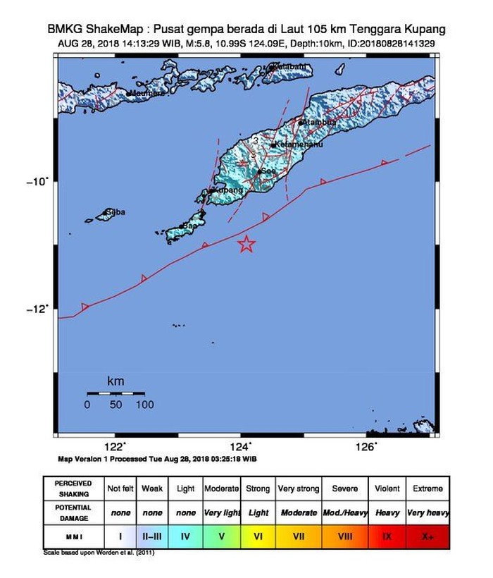 Gempa 6,2 SR Guncang NTT, Belum Ada Laporan Kerusakan