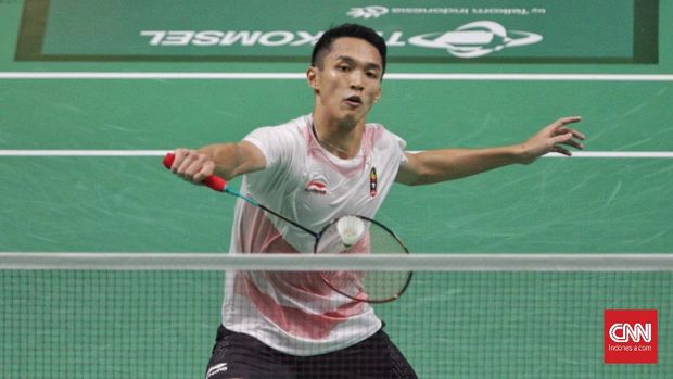 Jonatan Christie lolos ke babak kedua Indonesia Masters 2018.