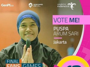 Puspa Arum Sari Puncaki Voting Atlet Favorit Kemenpar
