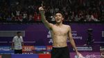 Aksi Telanjang Dada Jonatan Christie Usai Dapat Emas Asian Games