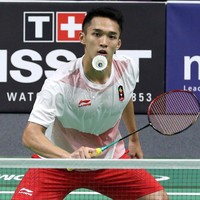 Atlet badminton Indonesia Jonatan Christie berjaya di semifinal tunggal putra Asian Games 2018, Senin (27/8/2018). Jojo, begitu sapaan akrabnya, memastikan tiket ke final setelah sukses menundukkan pemain Jepang, Kenta Nishimoto. (Foto: dok. Humas PBSI)