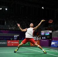 Sementara itu, atlet pria Jepang untuk cabang olahraga ini memakai kaus lengan buntung. (Foto: Getty Images)