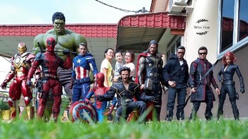 Mulai dari Thor, Hulk, Deadpool Iron Man, Captain America dan masih banyak lagi. (Foto: Facebook/Wire Hon)