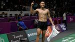 Aksi Telanjang Dada Jonatan Christie Usai Dapat Emas Asian Games