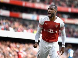 Alexandre Lacazette (Arsenal). Mencetak satu gol apik untuk membantu Arsenal menang 2-0 atas Everton. Foto: Clive Mason/Getty Images