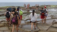Kolam paling aman dikunjungi saat air surut dan sebelum mentari terbenam (NSW National Parks and Wildlife Service)