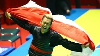 Cabang olahraga pencak silat menjadi tambang emas bagi Indonesia. Pencak silat Indonesia berhasil mengumpulkan 14 emas dari 16 yang dipertandingkan selama Asian Games 2018. Dok.Detikcom/Grandyos Zafna.
