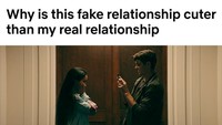 Bahkan muncul meme yang memuji kemesraan pasangan palsu tersebut. Dok. Instagram/netflix