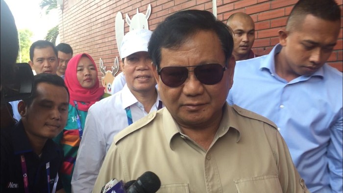 Prabowo Dielu-elukan di Venue Pencak Silat TMII