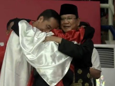 Prabowo dan Jokowi saat Asian Games 2018.