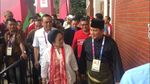 Momen Prabowo Sambut Megawati di Venue Pencak Silat
