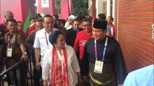 Kebersamaan Mega dan Prabowo saat Asian Games 2018. 