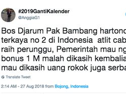 Guyonan Usil Netizen Ketika Bambang Hartono Raih Perunggu