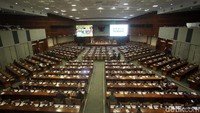 DPR RI menggelar rapat paripurna memperingati hari jadi DPR ke-73 di Ruang Sidang Paripurna, Nusantara II, Gedung DPR RI, Jakarta, Rabu (29/8/2018).