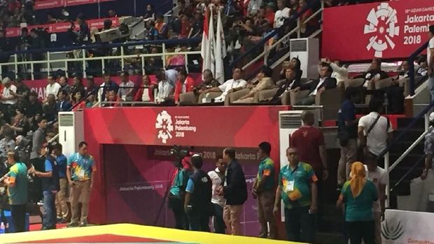 Prabowo Tonton Pertandingan Pencak Silat Asian Games 2018