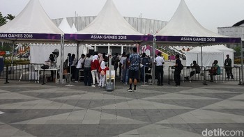 Pertandingan balap sepeda Asian Games berlangsung di Jakarta International Velodrome. Foto: Adi Fida Rahman/detikINET