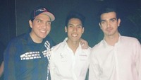 Faldy, Fachri dan Sean tampak sangat akrab usai merayakan balapan yang telah berlangsung. Dok. Instagram/albarfaldy
