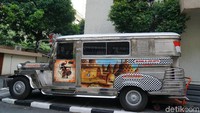 Dibagian samping lukisan Borobudur juga ada tulisan Manila-Jakarta. (Syanti/detikTravel)