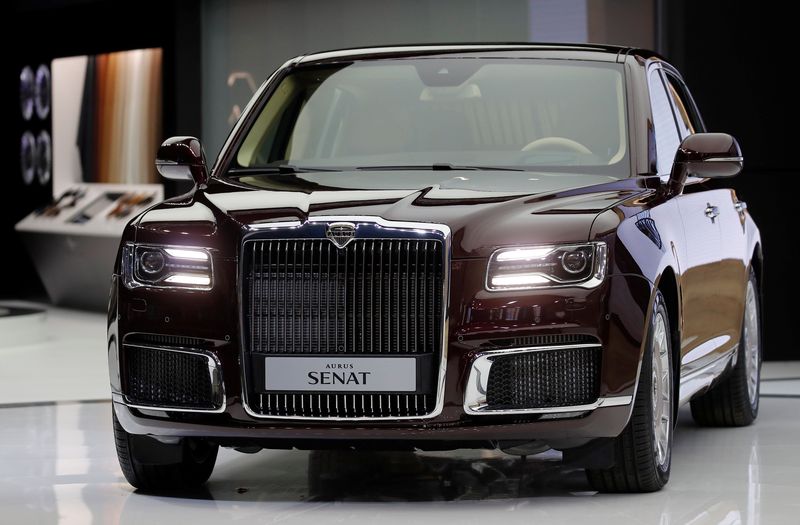 The Aurus Senat is presented at the 2018 Moscow International Auto Salon in Moscow, Russia August 29, 2018. REUTERS/Maxim Shemetov