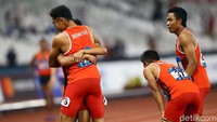 Dalam persaingan di Stadion Utama Gelora Bung Karno (SUGBK), Indonesia hanya kalah dari Jepang yang mencatatkan waktu 38,16 detik.