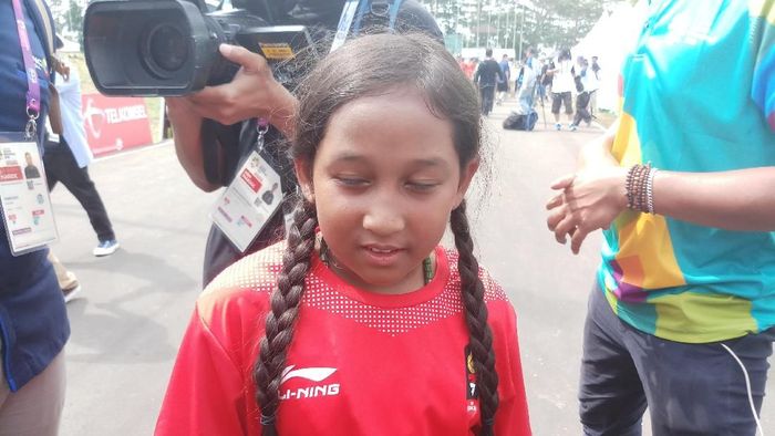 Aliqqa Novvery, atlet skateboard di Asian Games 2018. (Foto: Yanu Arifin/detikSport) Aliqqa Novvery, atlet skateboard di Asian Games 2018. (Foto: Yanu Arifin/detikSport)