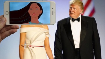 Pocahontas dengan Donald Trump. Foto: instagram.com/francoisdourlen/